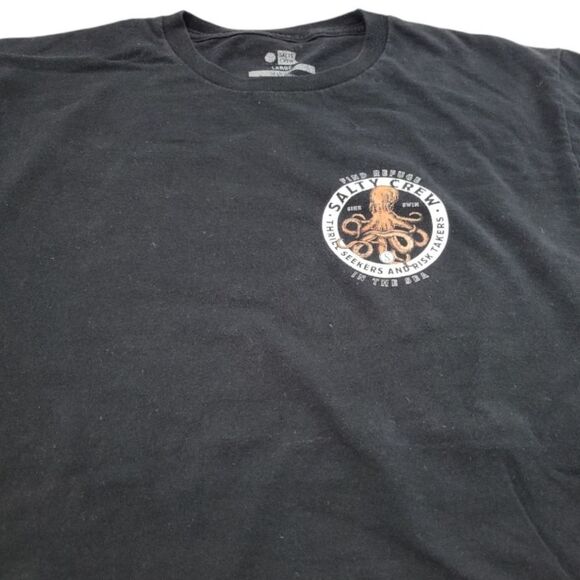 Salty Crew Shirt Size Large Find Refuge In The Sea Octopus Graphic Print T-Shirt - Picture 3 of 9
